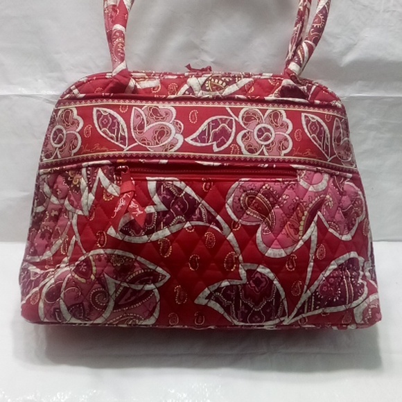 VERA BRADLEY red paisley handbag - Picture 2 of 6